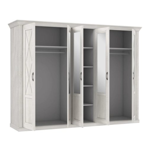 Szafa z lustrem 270 cm  Pinia Biała